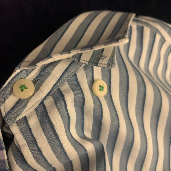 TOMMY BAHAMA LS All Cotton Shirt w Hidden BD Collar - Picture 7 of 7